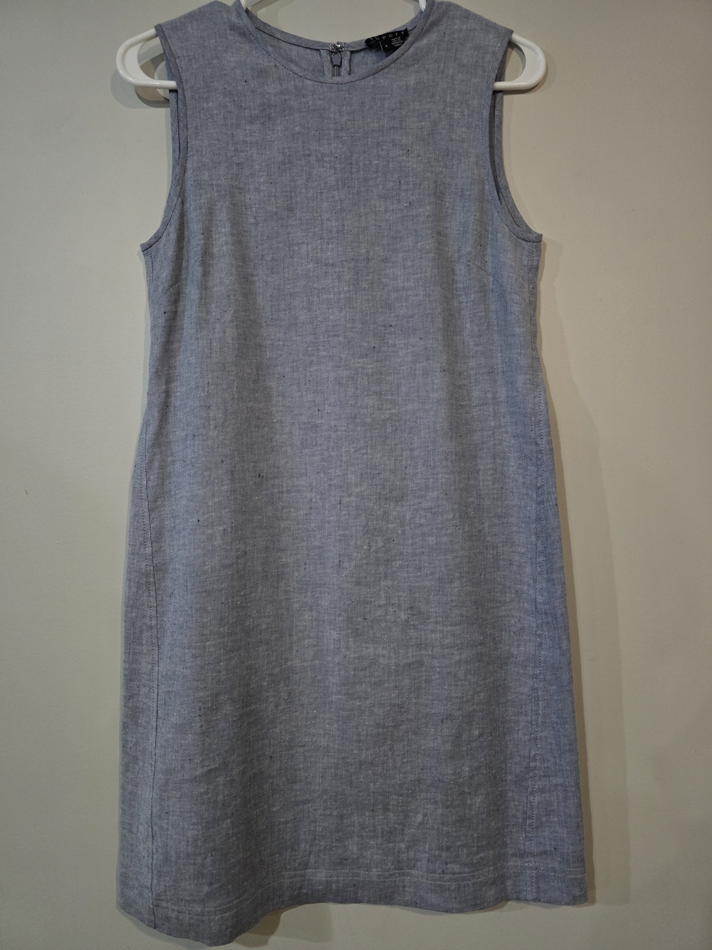 Theory Sleeveless Midi Dress in Light Blue